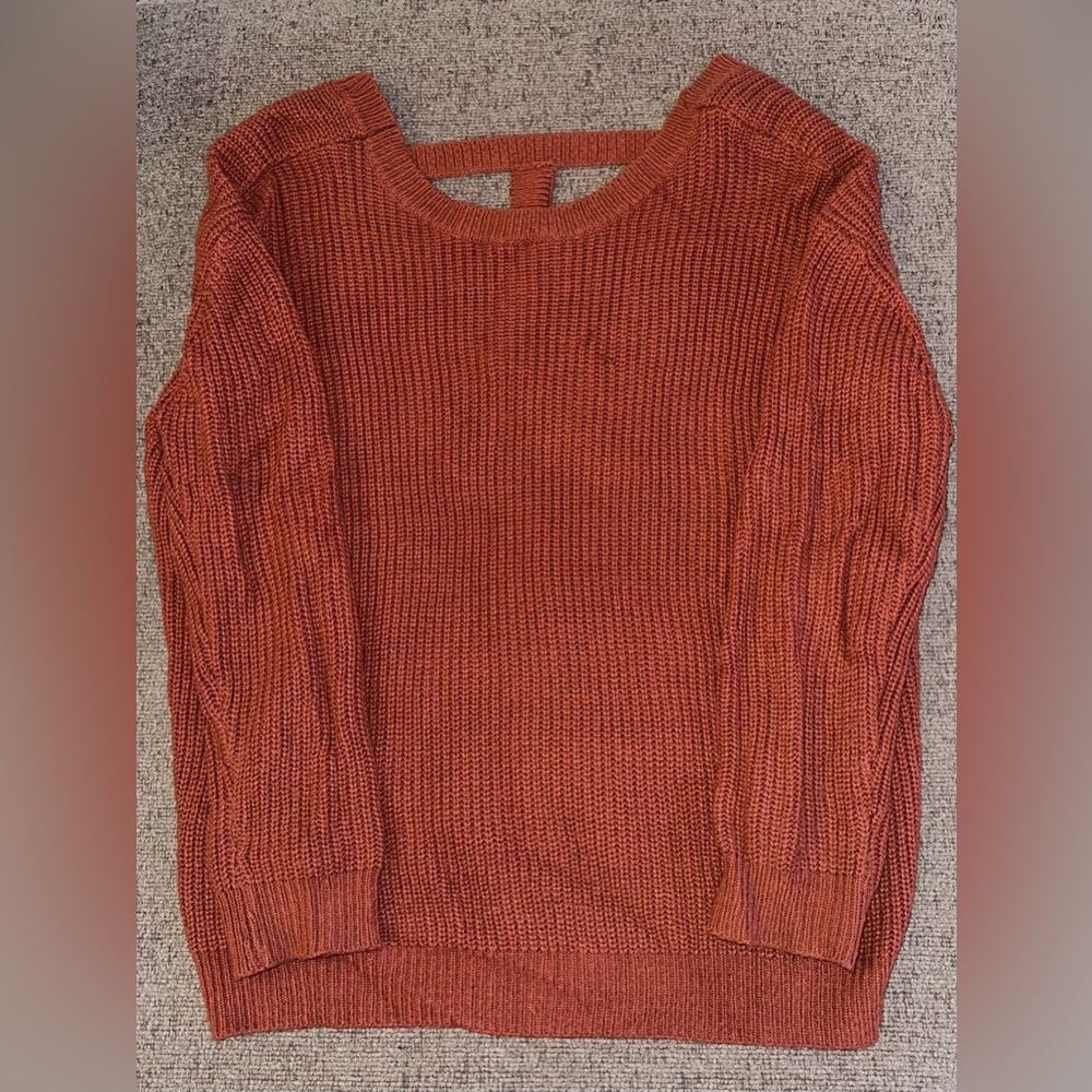 Orange Sweater with Back Detailing